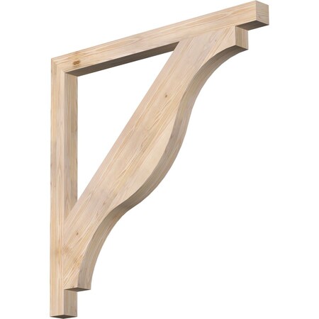 Ekena Millwork Funston Block Smooth Bracket, Douglas Fir, 3 1/2"W x 48"D x 48"H BKT04X48X48FST05SDF